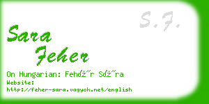 sara feher business card